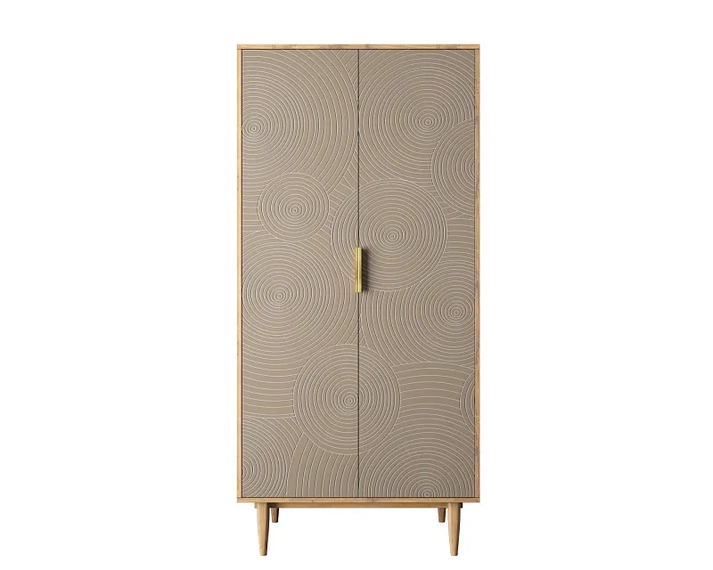 Шкаф малый двухстворчатый "Лайн (Line)" R24/beige в Краснодаре Шкаф малый двухстворчатый "Лайн (Line)" R24/beige