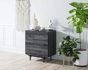 заказать Комод "Boho" 3 ящика с рыбами арт BH02 в Краснодаре
