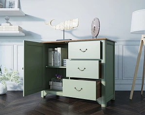 стильный Комод Olivia на 3 ящика с дверкой арт GA5051 в Краснодаре