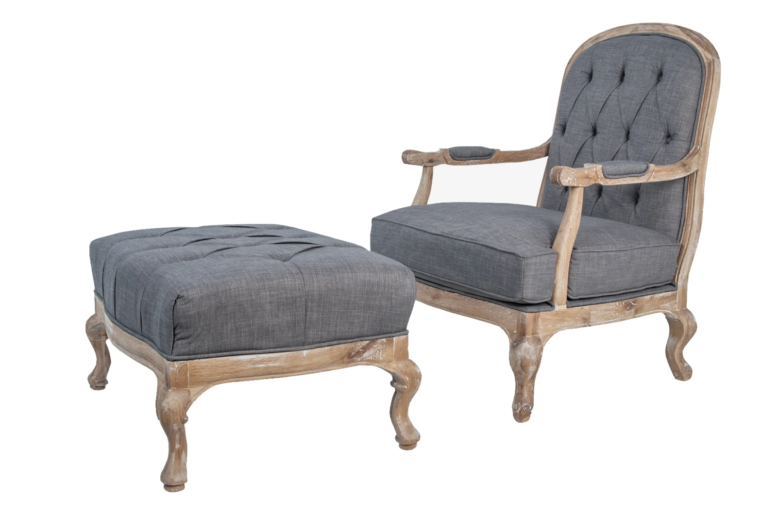 Кресло с пуфом Honesta Grey в интернет-магазине в Краснодаре