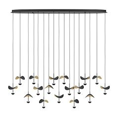 купить стильные 390343 Люстра диммируемая DRACERA, 17X2,3W (LED), 3000K, 4760lm, L1550, B330, H2200, сталь, черный/сталь, черный, золотой в интернет-магазине в Краснодаре