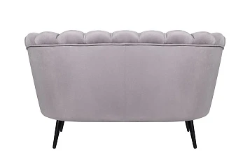 Диван ракушка Pearl Double Grey на черных ножках в интернет-магазине в Краснодаре