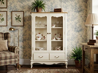 Шкаф "Леонтина (Leontina)" для посуды низкий с ящиками арт ST9355/2