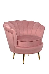Низкое кресло ракушка Pearl Pink V3 в интерьере в Краснодаре