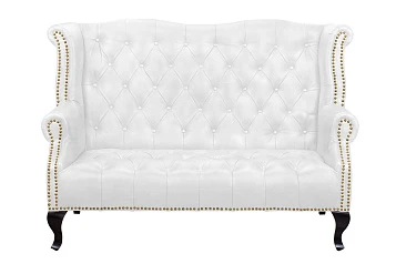 Кожаный дизайнерский диван Royal Sofa White в интерьере в Краснодаре
