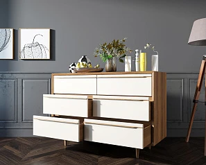 Комод "Bruni white" с шестью ящиками арт BR05WH на заказ в Краснодаре