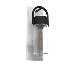 красивые 900286 Уличный настенный светильник CARRARO, E27, 1X60W, IP44, L115, H380, A130, сталь, серый, черный/стекло, прозрачный в интернет-магазине в Краснодаре