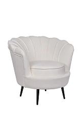 купить Кресло ракушка Pearl Beige на черных ножках в Краснодаре