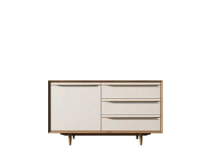 фото Комод "Bruni white" с ящиками и дверкой арт BR-02WH в интерьере в Краснодаре