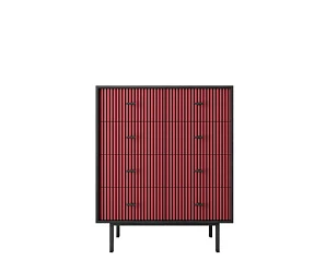 купить красивый Комод на восемь ящиков "Emerson" арт EM20/red/L в Краснодаре