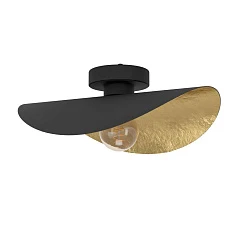 390391 Светильник настенно-потолочный SACEDA, 1X40W(E27), сталь, черный, золотой в Краснодаре