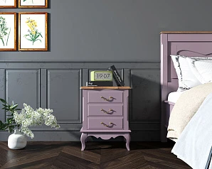 красивые Прикроватная тумба Leontina Lavanda на три ящика арт ST9302/3L на заказ в Краснодаре
