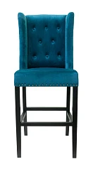 Дизайнерский барный стул Skipton Blue Velvet в интерьере в Краснодаре