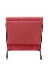Низкое кресло с деревянными подлокотниками Mody Karmin красное в интернет-магазине в Краснодаре