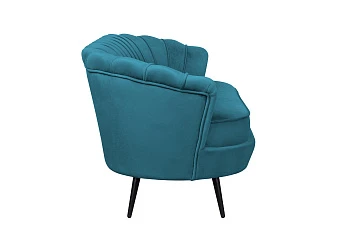 Диван для гостиниц Pearl Triple Marine Velvet на черных ножках в интернет-магазине в Краснодаре