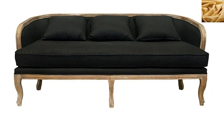 Диван ретро Nora желтый в интерьере в Краснодаре