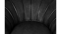 Низкое кресло ракушка Pearl Black V2 на черных ножках в Краснодаре