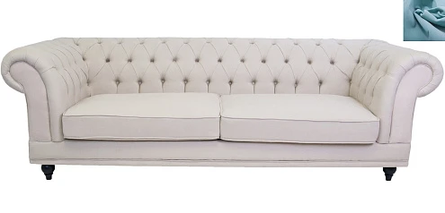 Диван мягкий арт-деко Neylan голубой в интерьере в Краснодаре