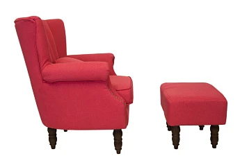 Кресло с пуфом Lab Red V2 в интернет-магазине в Краснодаре