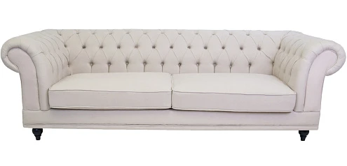 фото Трехместный мягкий диван арт-деко Neylan бежевый в интерьере в Краснодаре