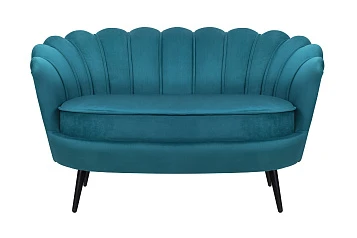 купить красивый Диван ракушка Pearl Double Marine Velvet на черных ножках в Краснодаре