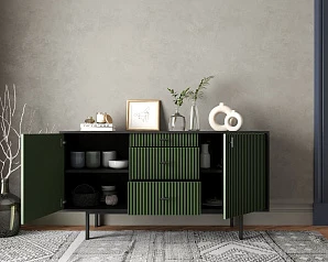 Комод две дверки и три ящика "Emerson" арт EM08/green/L в интернет-магазине в Краснодаре