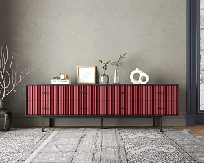 Комод с восемью ящиками "Emerson" арт EM03/red/L в Краснодаре