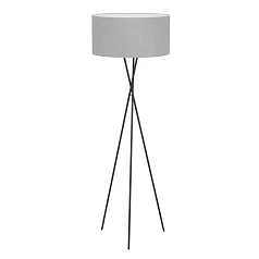 купить Торшер FONDACHELLI, 1x60W(E27), сталь, черный, текстиль, серый в интернет-магазине в Краснодаре