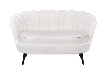 фото Диван ракушка Pearl Double Beige на черных ножках в интерьере в Краснодаре