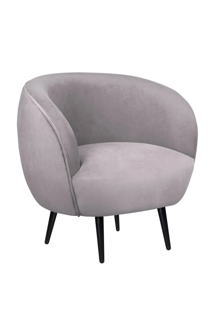 стильное Мягкое кресло Benee Grey на черных ножках в Краснодаре