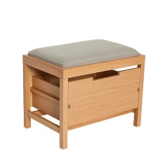 БАНКЕТКА BIFI HUBSCH, СВЕТЛО - СЕРЫЙ / НАТУРАЛЬНЫЙ в Краснодаре