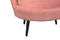 заказать Низкое кресло ракушка Pearl Pink V3 на черных ножках в Краснодаре