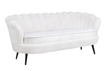 Диван ракушка для гостиниц Pearl Triple Boucle на черных ножках в Краснодаре