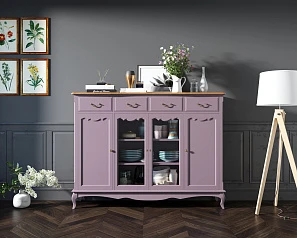 красивый Комод-витрина Leontina Lavanda арт ST9363L на заказ в Краснодаре