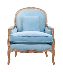 Мягкое полукресло с подлокотниками Aldo Light Blue