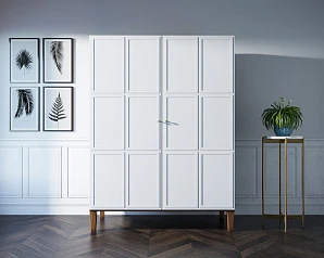 Шкаф "Andersen" широкий двухстворчатый арт AN27WH на заказ в интернет-магазине в Краснодаре