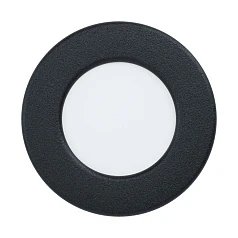 купить красивые 99213 Светодиодный встраиваемый светильник FUEVA 5, 2,7W (LED), ?86, ET26, IP44, 360lm, 4000K, сталь, черн в Краснодаре