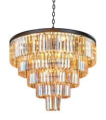 красивые Люстра Odeon 5 Rings Amber в интернет-магазине в Краснодаре