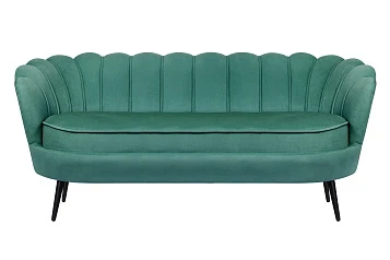 купить красивый Диван ракушка для гостиниц Pearl Triple Green V2 на черных ножках в Краснодаре