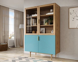Буфет с двумя дверками "Line" LN11/GR1/blue в интернет-магазине в Краснодаре