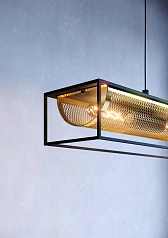 красивые 43788 Люстра NOHALES, 4X40W (E27), L1120, B170, H1500, сталь, черный, латунь на заказ в Краснодаре