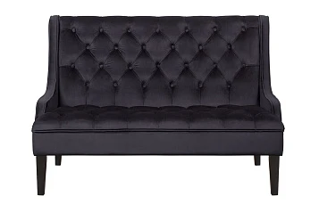 Прямой двухместный американский диван Sommet черный в интерьере в Краснодаре