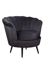 заказать Низкое кресло ракушка Pearl черный V2 в Краснодаре