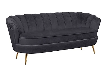 Трехместный диван ракушка для гостиниц Pearl Triple Black в Краснодаре