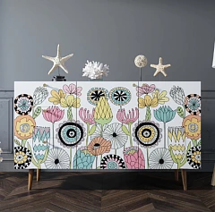 стильный Комод "Berber" с двумя дверками и ящиками принт 3 арт BB17/Print_03 в Краснодаре