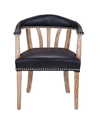 фото Мягкий стул с подлокотниками Tanner Black Leather в интерьере в Краснодаре