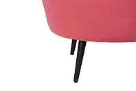 Низкое кресло ракушка Pearl Karmin на черных ножках в Краснодаре