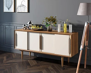 купить Комод "Bruni white" четыре дверки арт BR23WH в интернет-магазине в Краснодаре