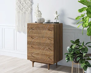 Комод "Boho" на 4 ящика джангл арт BH10 в Краснодаре