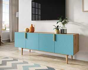 Комод под TV с четыремя дверками "Line" LN06/GR1/blue в Краснодаре